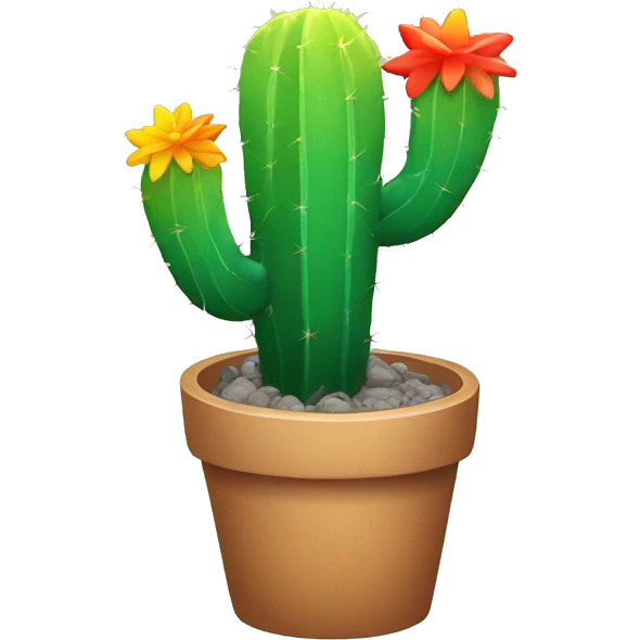 Rainbow cactus emoji