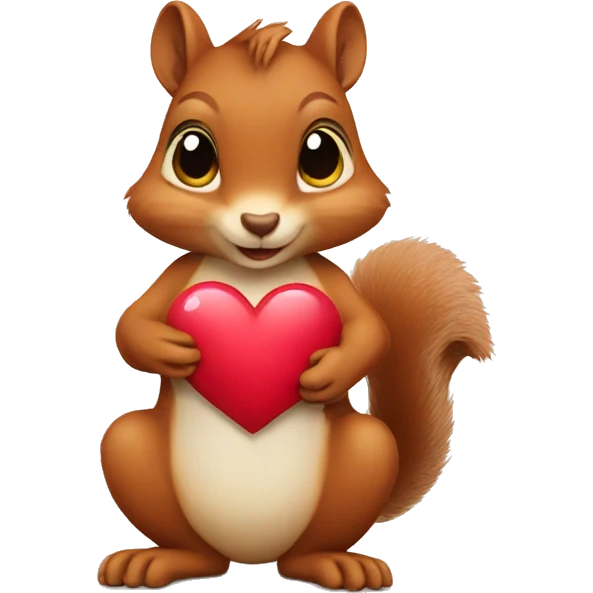 Squirrel with a heart  emoji