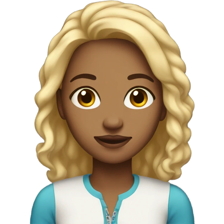 A lightskinned young woman emoji