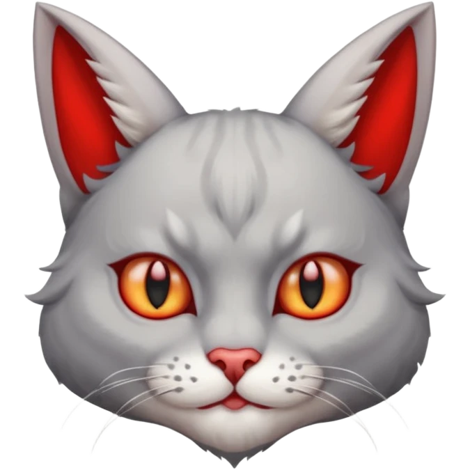 cat with horns and red bat wings emoji