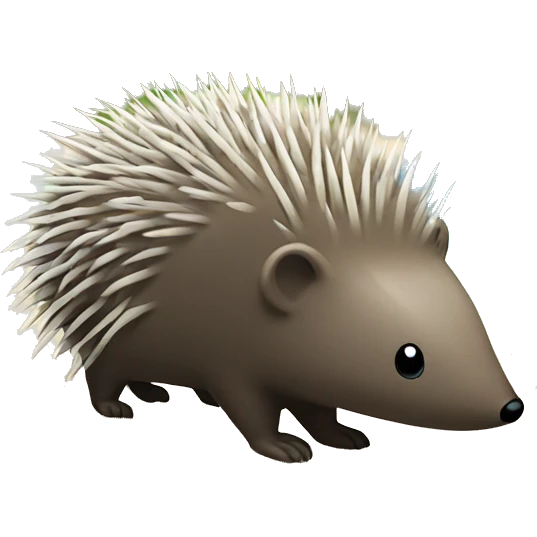 Porcupine swimming in a beach emoji