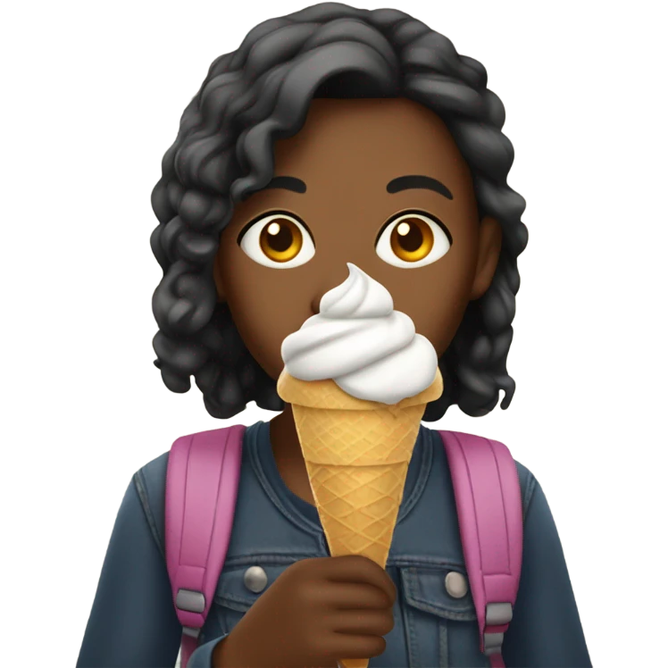 Kayla eating ice cream  emoji