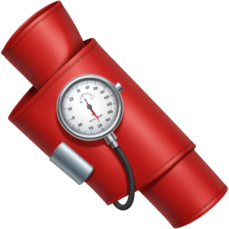 blood pressure cuff dial wrapped around upper arm emoji
