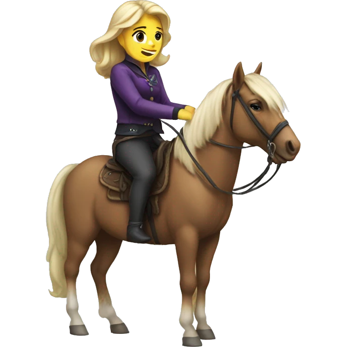 Glenda from wicked riding a pony emoji