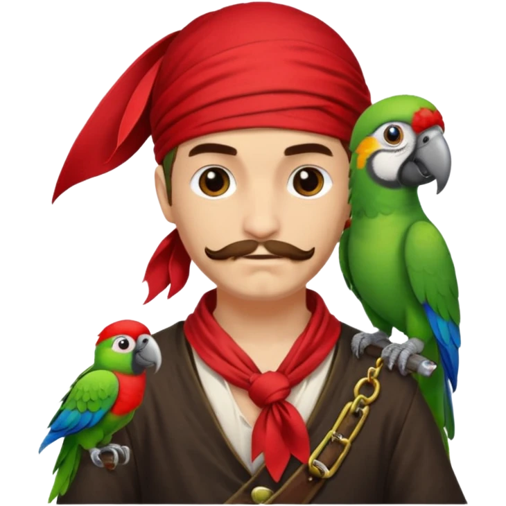 pirate and parrot emoji