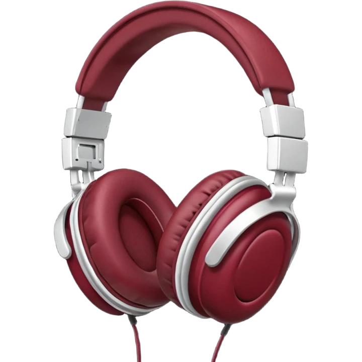 Maroon headphones  emoji