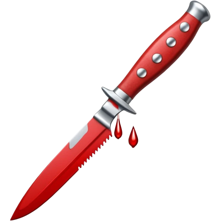 cuchillo con gotas de sangre emoji