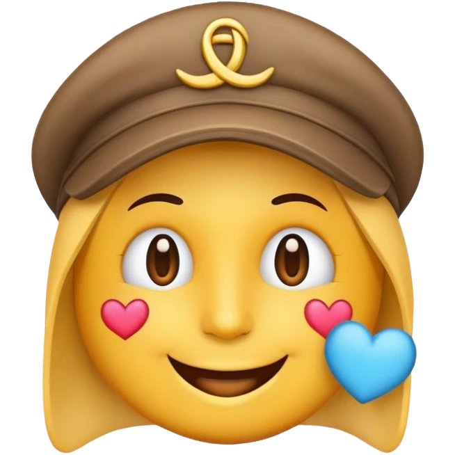 Emoji rocho con gorra haciendo amor y paz emoji