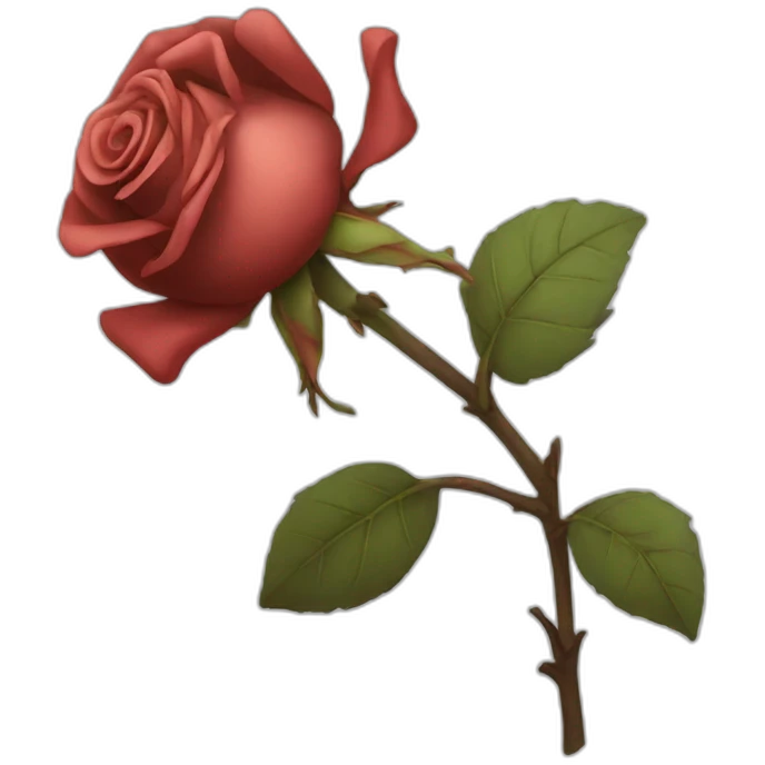 Withered rose flower emoji