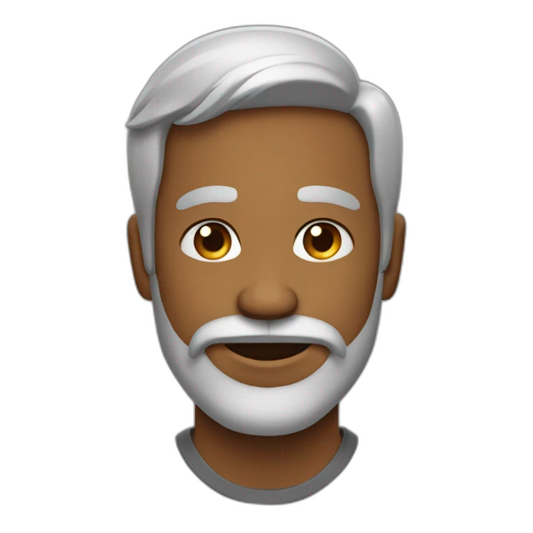 Homem careca barba emoji