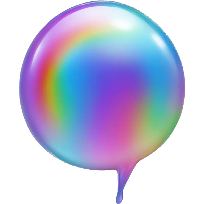 shiny rainbow bubble  emoji
