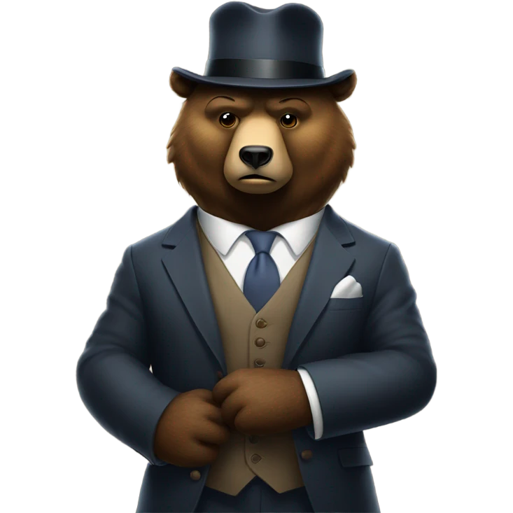 Mafia boss bear emoji