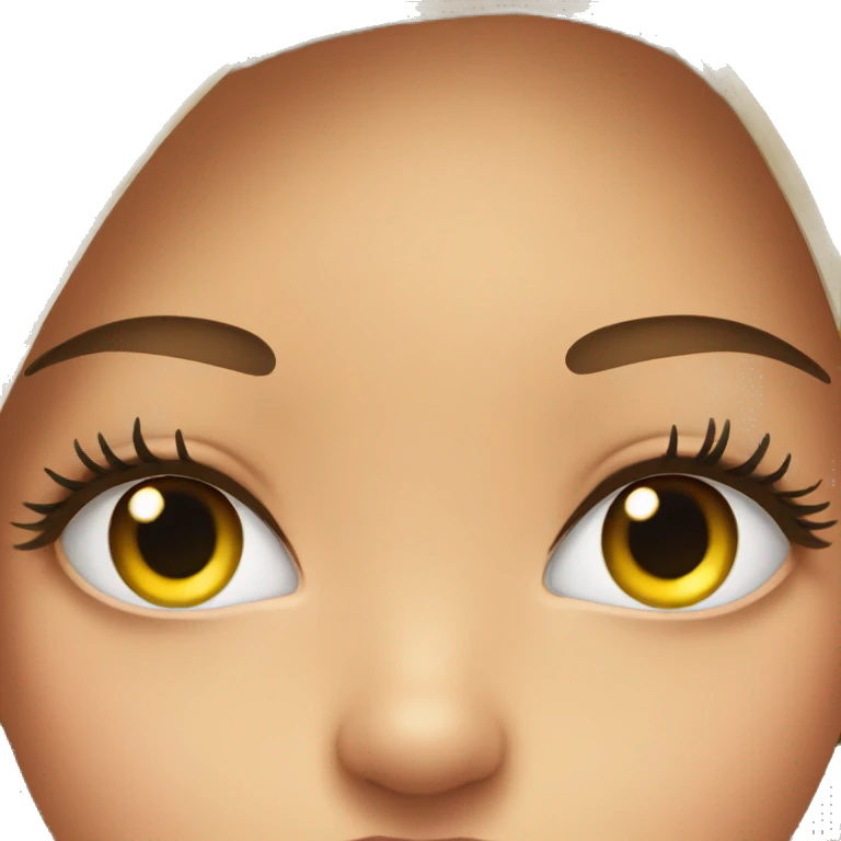 Eyelashes on girl emoji