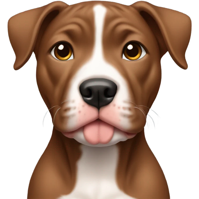 brown pitbull puppy  emoji