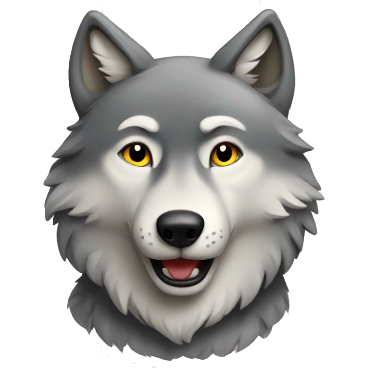 Wolf in love emoji