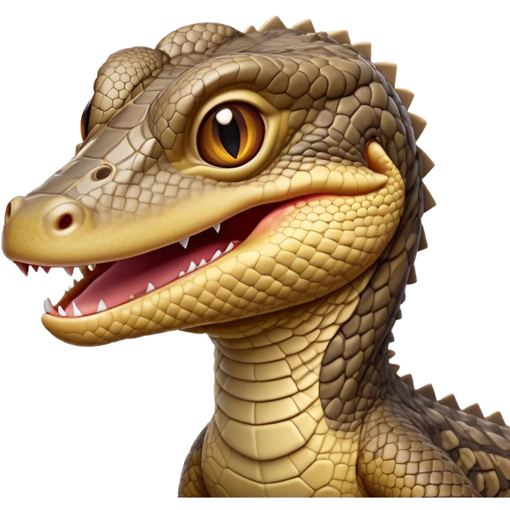Cinematic Comical Monitor Lizard Portrait Emoji, Head tilted dramatically with an exaggeratedly shocked expression, featuring a robust, patterned body with wide, comically expressive eyes full of humorous disbelief, Simplified yet hilariously expressive features, highly detailed, glowing with a slightly sassy glow, high shine, dramatic yet playful, stylized with an air of quirky reptilian attitude, soft glowing outline, capturing the essence of a meme-worthy monitor lizard that looks ready to side-eye its way into viral fame! emoji