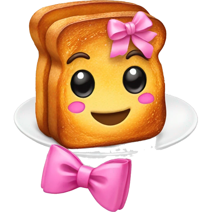 French toast with pink bow emoji