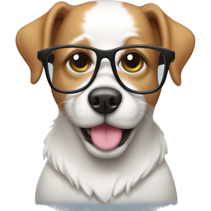 dog in glasses emoji