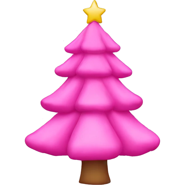 Pink christmas tree emoji