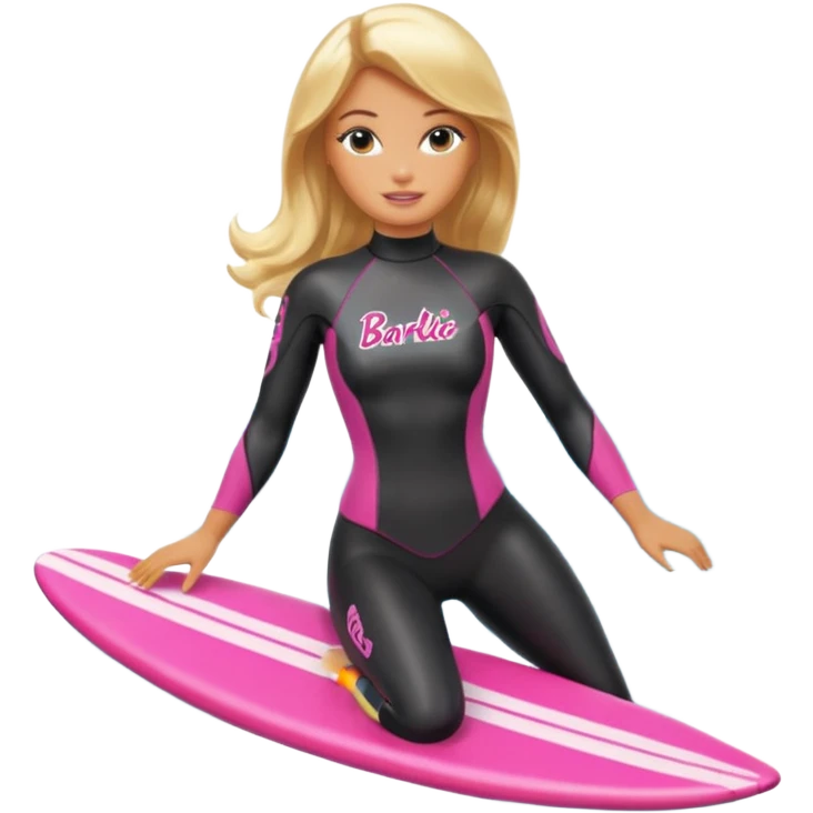 Barbie surfing emoji