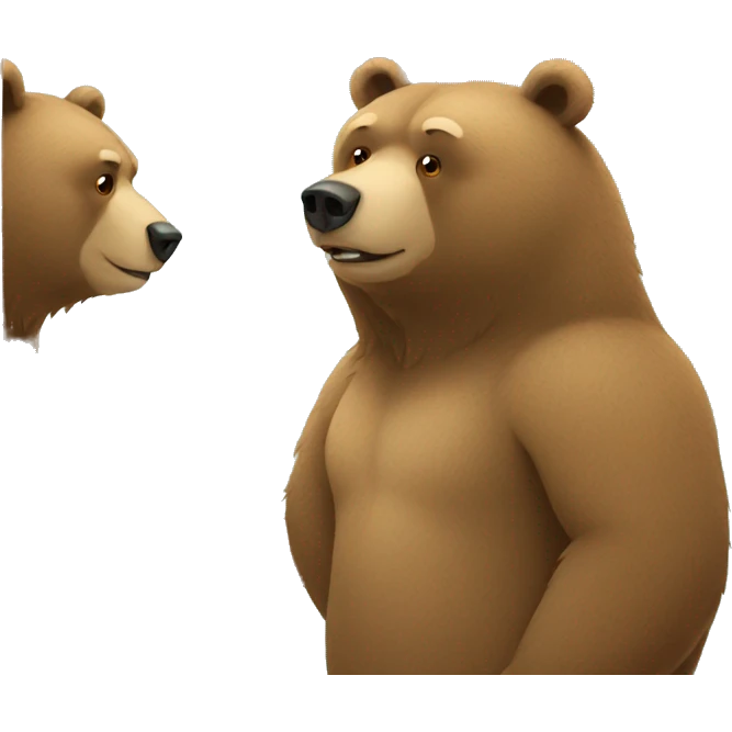 bear looking into a mirror emoji