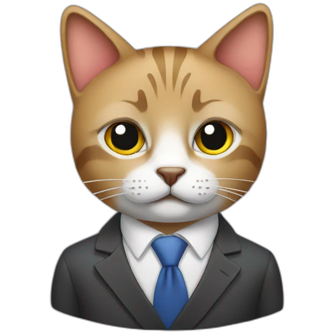 business cat emoji