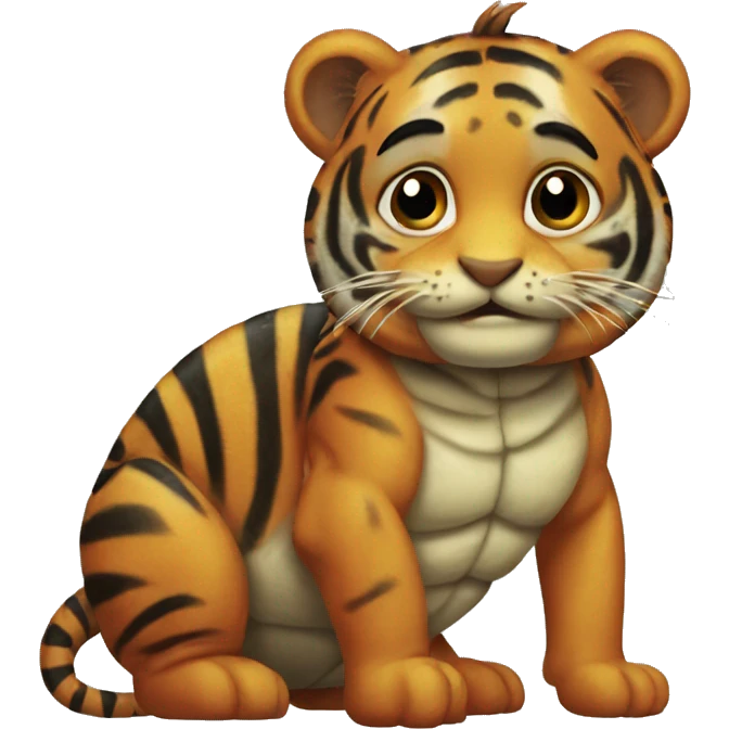half turtle half tiger emoji