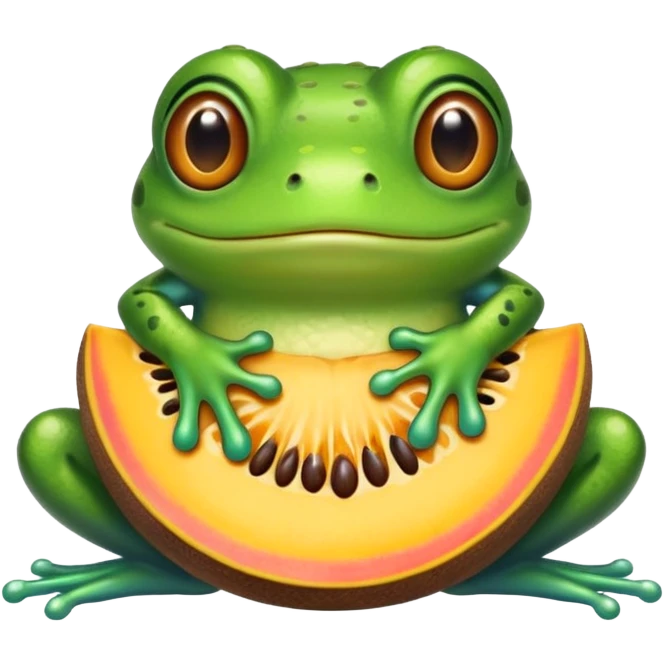 Frog mango hybrid emoji
