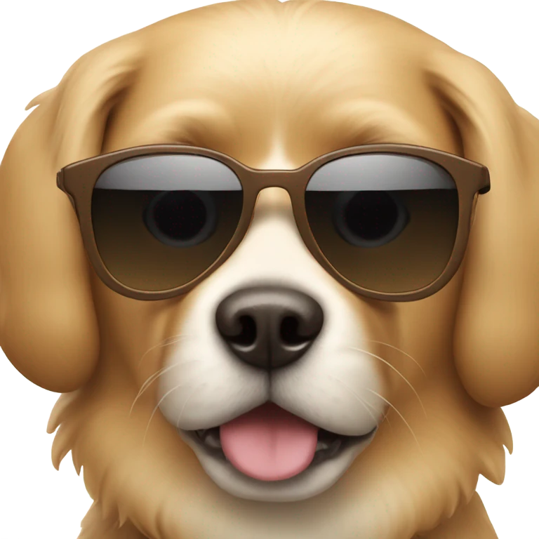Dog with sun glasses emoji