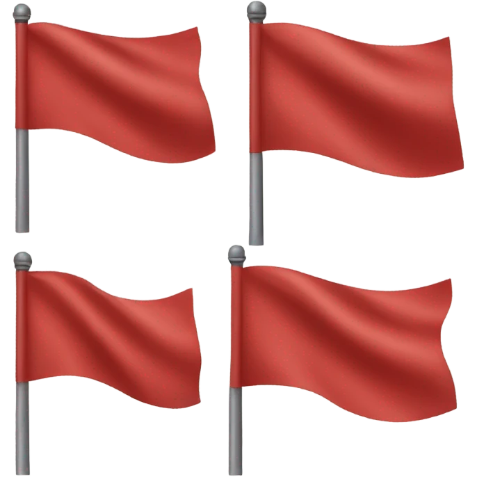 Flag red color  emoji