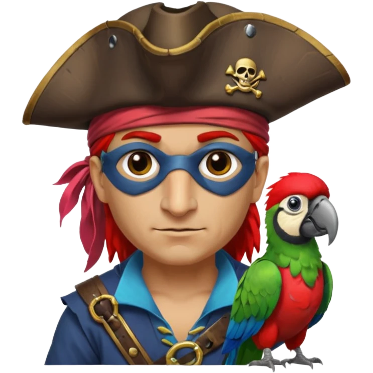 pirate and parrot emoji