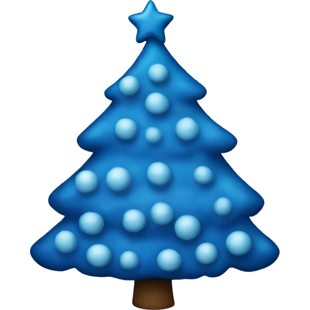 Blue Christmas tree emoji