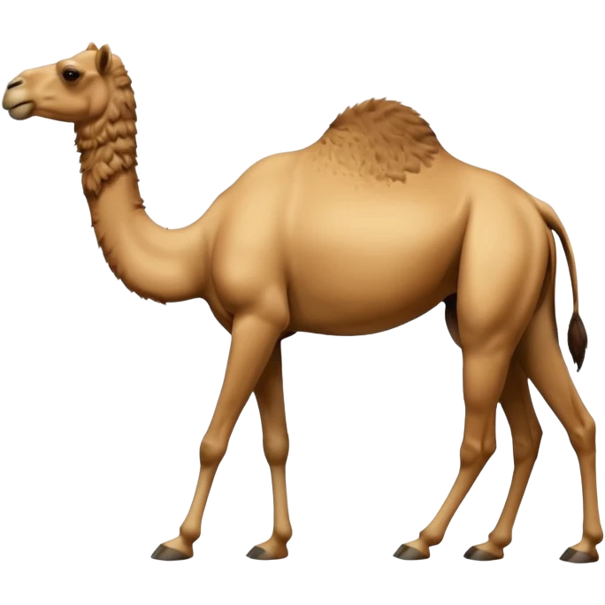 High resolution camels without fur emoji