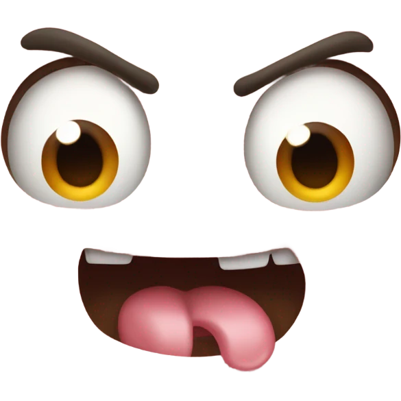 Crazy face with super long tongue emoji