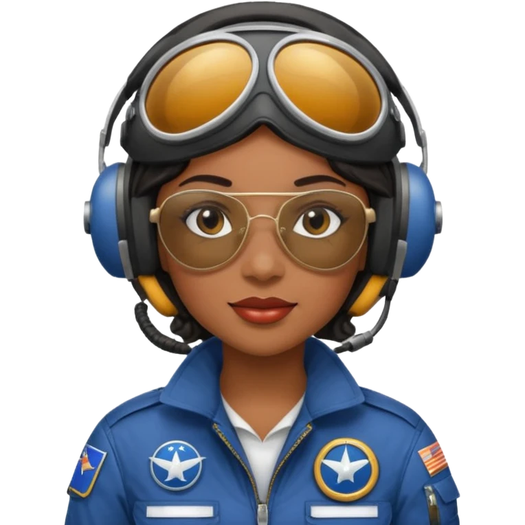 Black Pilot Woman emoji