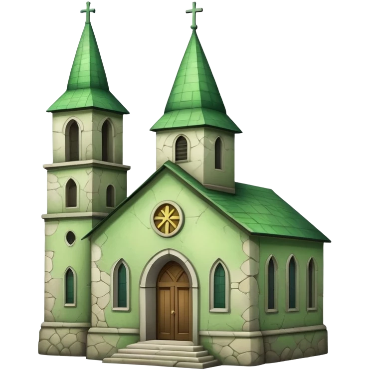 Green church emoji