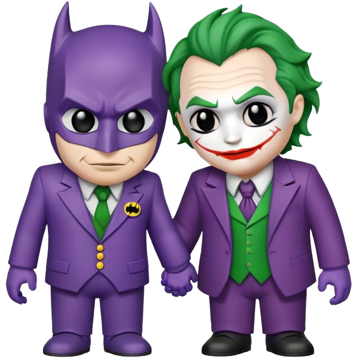 the batman and the joker holding hands emoji