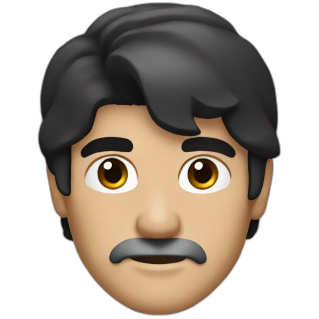 antonio banderas black hair, head and shoulder emoji