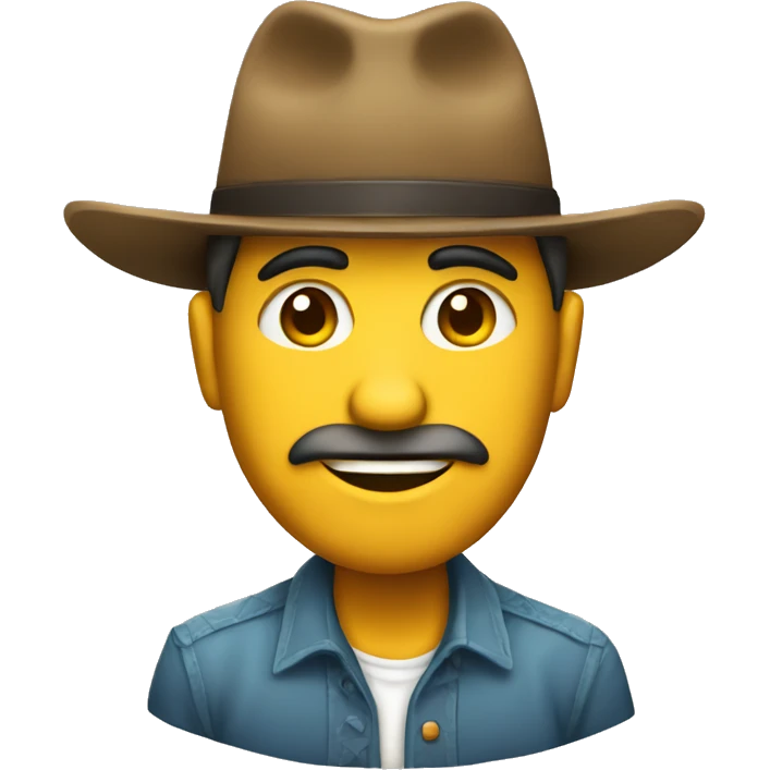 Hombre con sombrero emoji