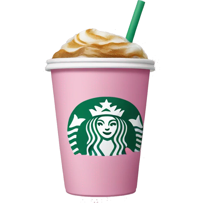 Pink Starbucks cup emoji