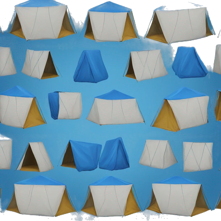 blue pop-up tent emoji