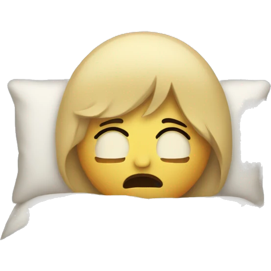 Person crying in bed  emoji