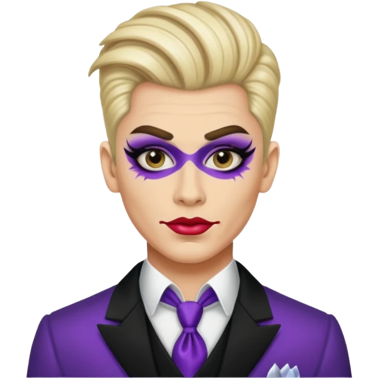 drag king fabulous makeup emoji