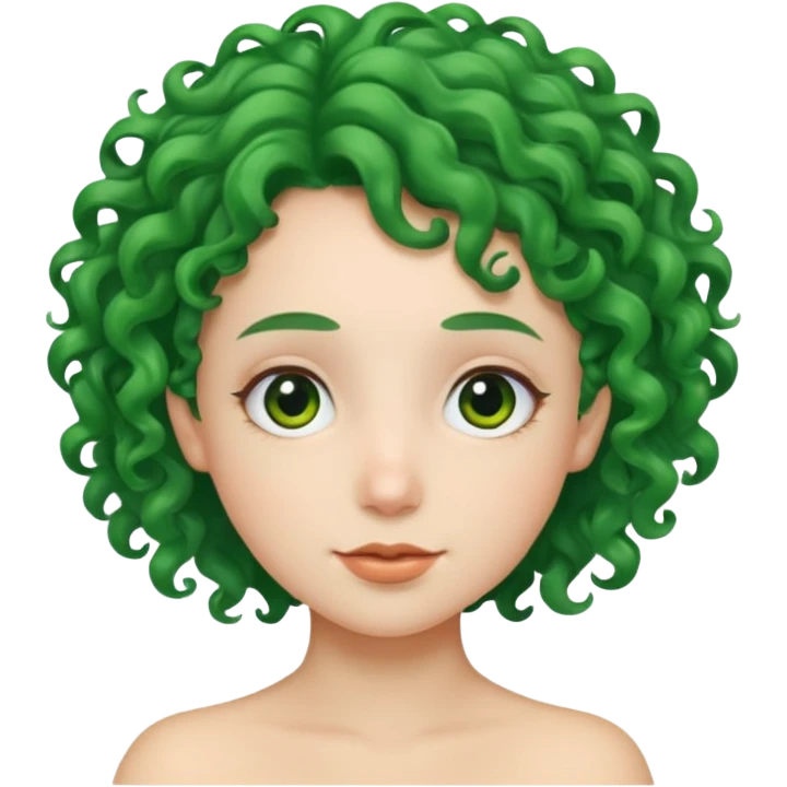 venice tourist green curly hair emoji