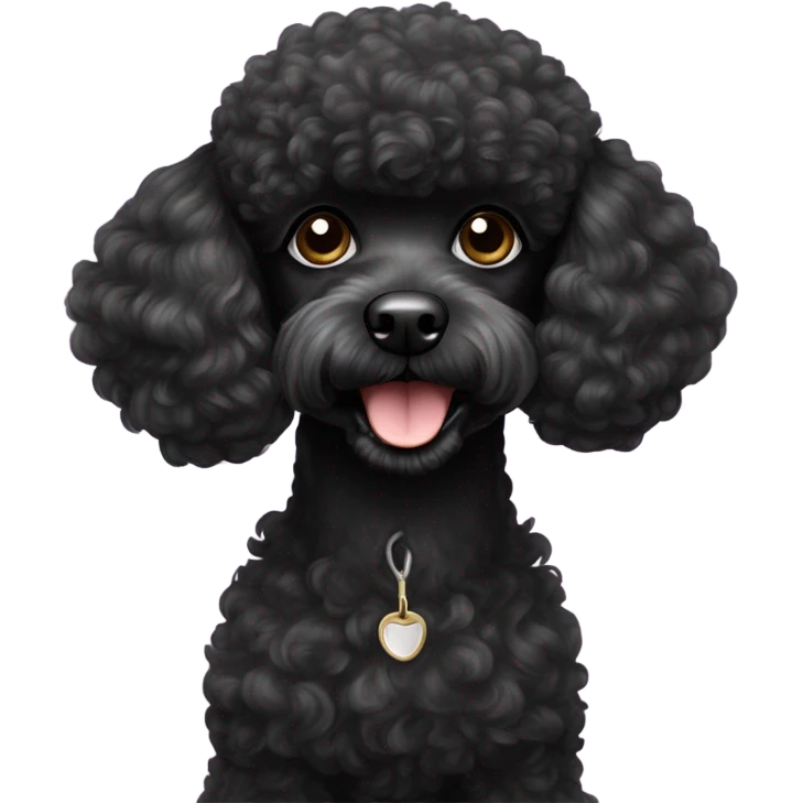 Black miniature poodle emoji