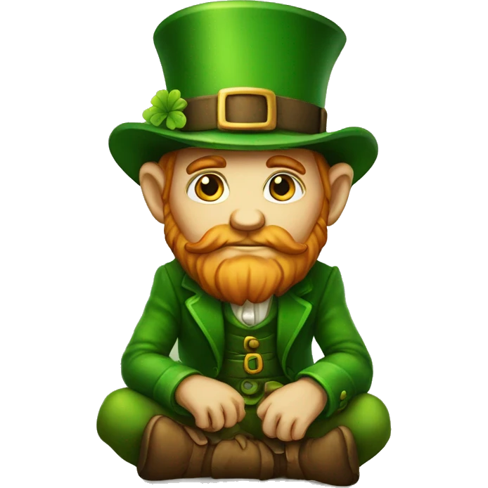 leprechaun thoughtful emoji