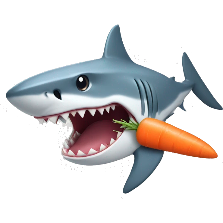 Shark with a carrot emoji