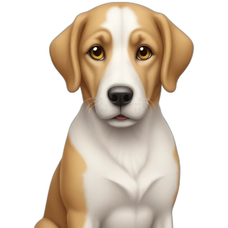 Chien sur un chat emoji