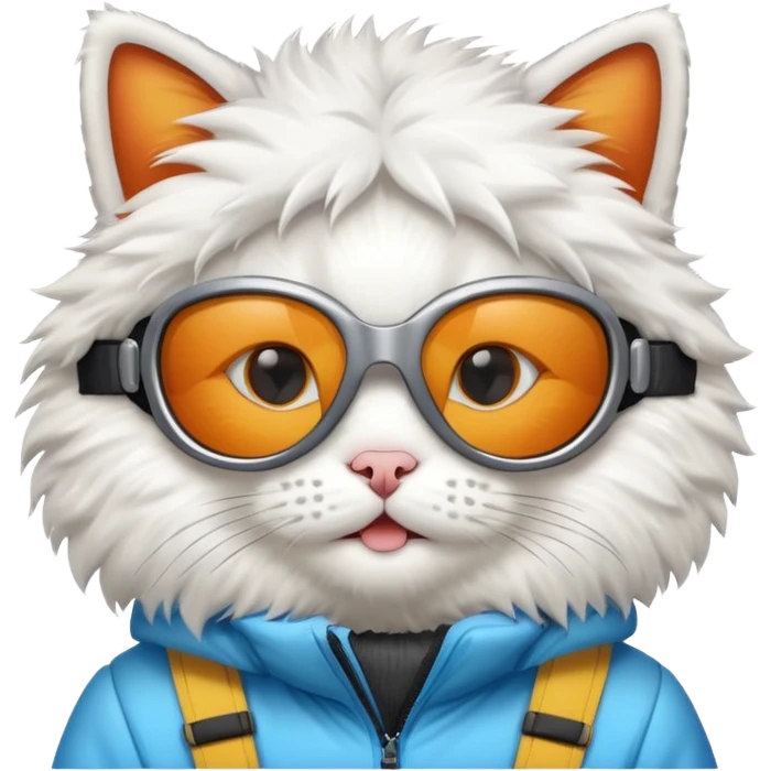 cat skiing emoji