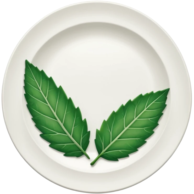 Plate and a leaf by its side emoji